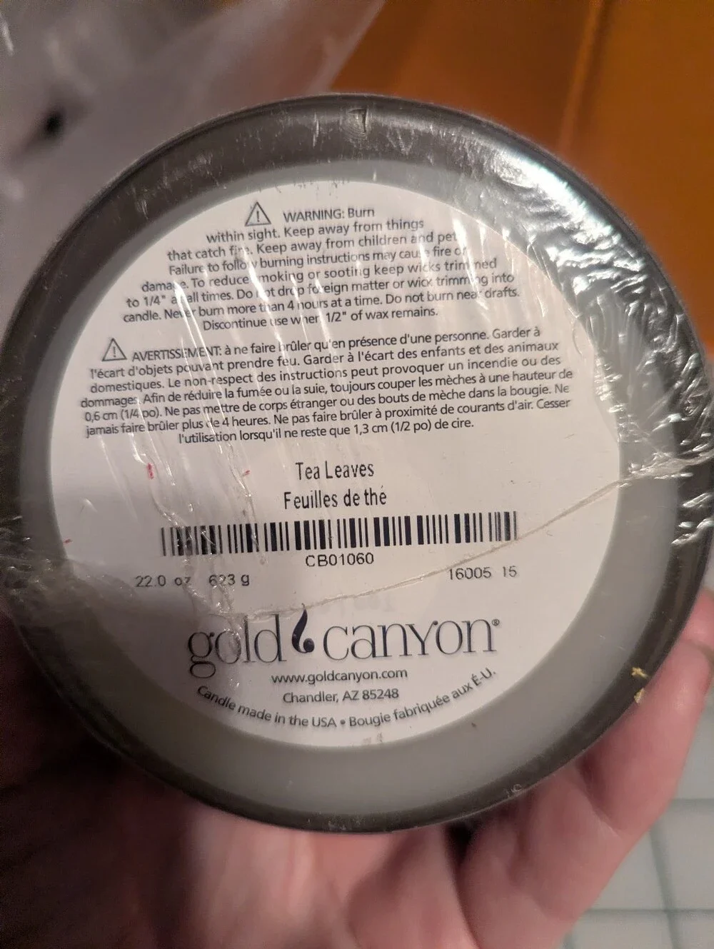Gold Canyon Believe Candle Tea Leaves Scent